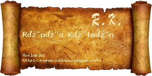 Répás Kálmán névjegykártya